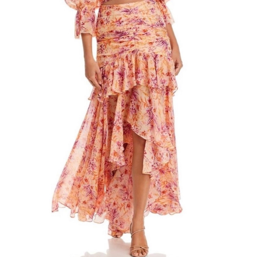 Fie Floral Silk Maxi Skirt by AMUR - Picture 1 of 10